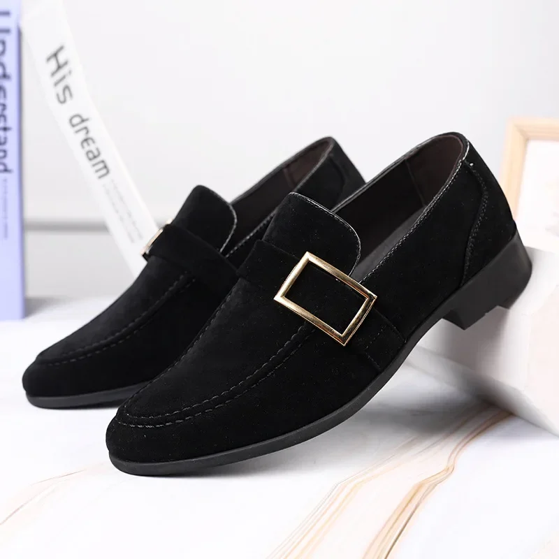 Business Shoes Fashion Men Dress Shoes New Social Wedding Mens Casual Shoe Men Driving Shoe Slip on Leather Work Loafers