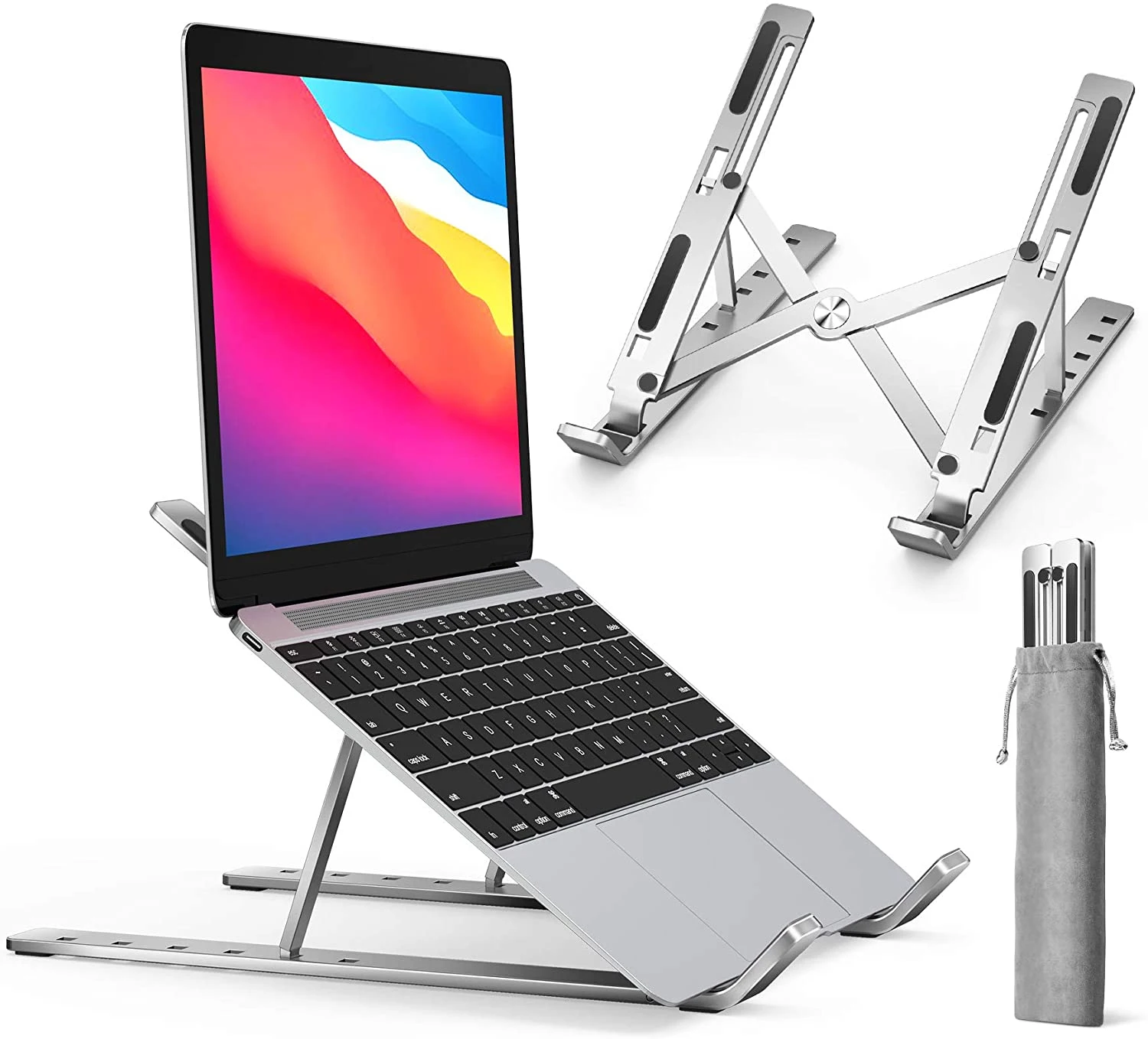 Support en aluminium pour ordinateur Portable, Support repliable pour  MacBook Pro et Pc - AliExpress
