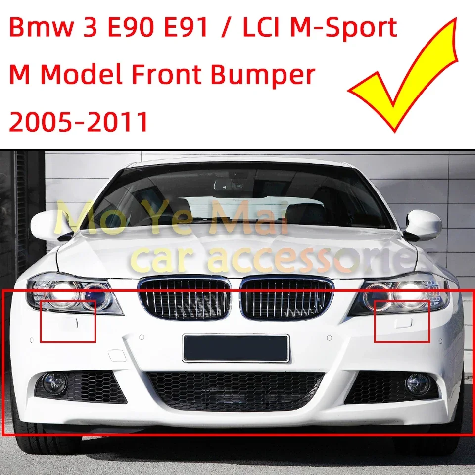 Car Headlight Washer Nozzle Cover Headlamp Washer Nozzle Cover Lid For BMW 3 E90 E91 M Sport LCI 2005-2012 61677892647 61677892648 Headlight Water Sprayer Cap