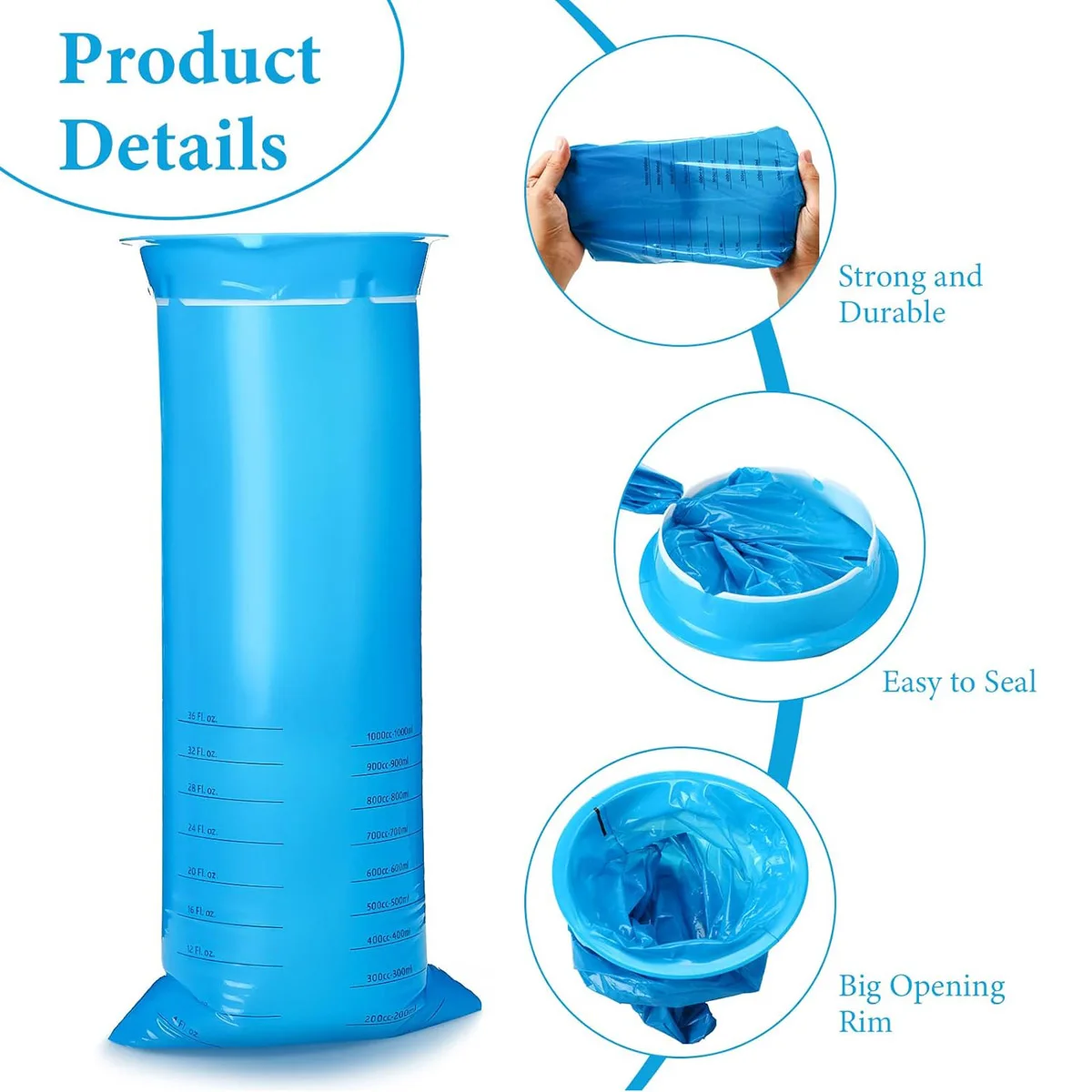 Vomit Bags Throw Up Bags Disposable 1000ml Puke Nausea Leak Resistant Emesis Aircraft Car Sickness