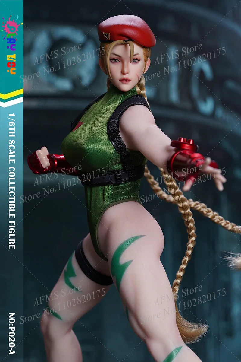 PLAY TOY ストリートファイター　キャミィ 1/6 P020-A PLAY TOY P020 Escala 1/6 Figura Colecionável Cammy Jogo de Combate