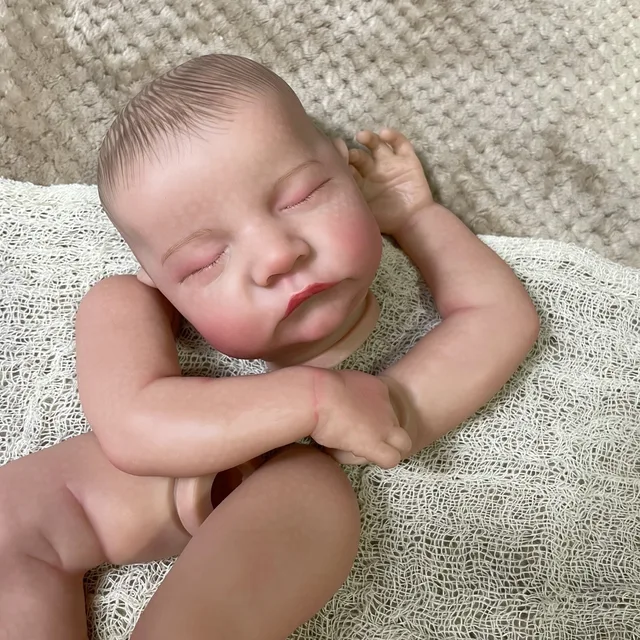 19inch Already Painted Reborn Doll Parts Levi Unassembled Lifelike Baby 3D Painting with Visible Veins Cloth Body Included - Image 4