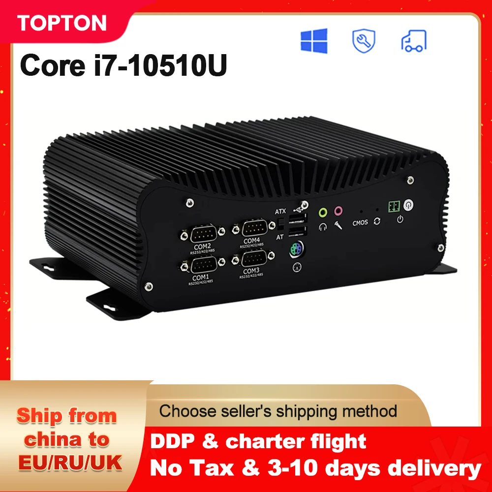 2022 Cheap Industrial Fanless Mini Pc Intel I7 10510u I58250u Rugged