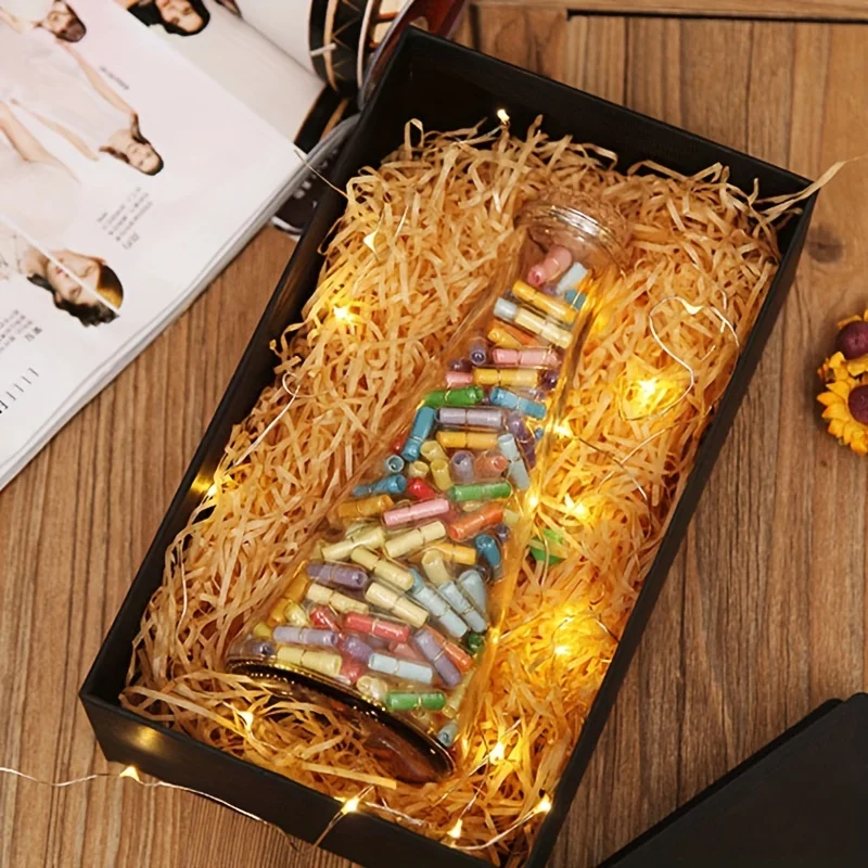 50pcs Small Love Capsules With Blank Paper Rolls Mini Message Letters Love Wish Bottles Valentine's Day Gifts love capsules