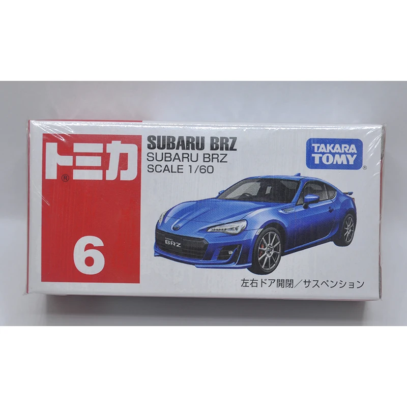 TAKARA TOMY TOMICA DIE CAST MODEL NO 6 SUBARU BRZ 1/60 SCALE