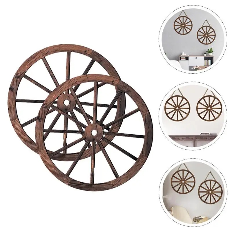 2pcs Wagon Wheel Decor Madeira Wagon Wheel