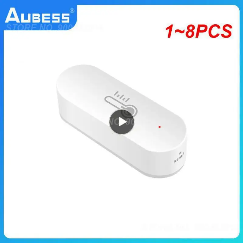 

1~8PCS Tuya WiFi Temperature Humidity Sensor Smart Life APP Monitor Smart Home Work With Alexa Home No Hub Required