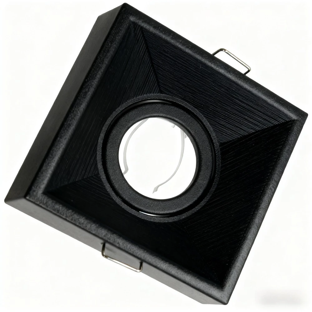 JOYINLED Metal Recessed Downlight Frame, Round GU10 MR16 Housing, LED Spotlight Fixture for Ceiling Installation