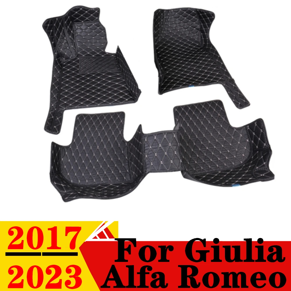 

Car Floor Mats For Alfa Romeo Giulia 2023 2022 2021 20 2019 2018 2017 Custom Fit Front & Rear Floor Liner Cover Foot Pads Carpet