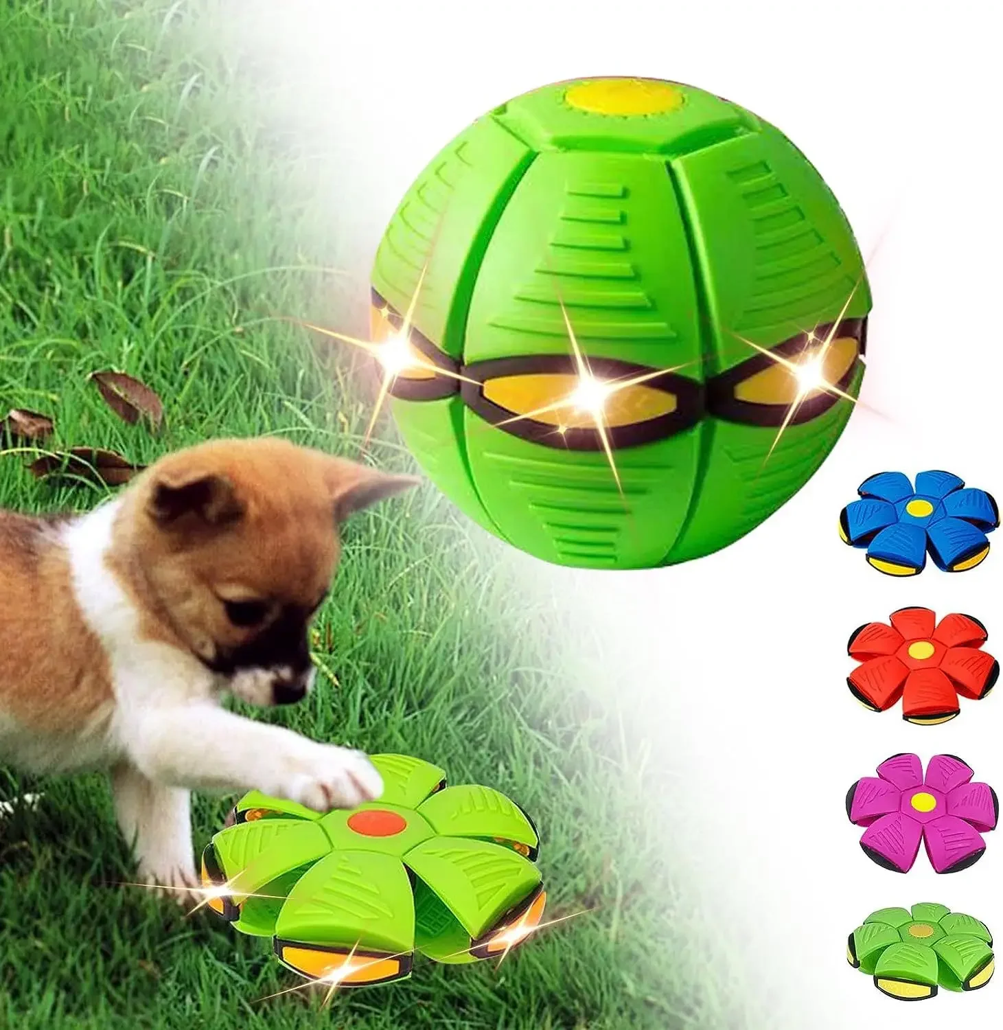 PetMagicUFOBallDogTreadingBallLightDeformationVentBallTo