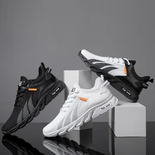 

Spring new flying woven breathable mesh blade shoes running casual men's shoes