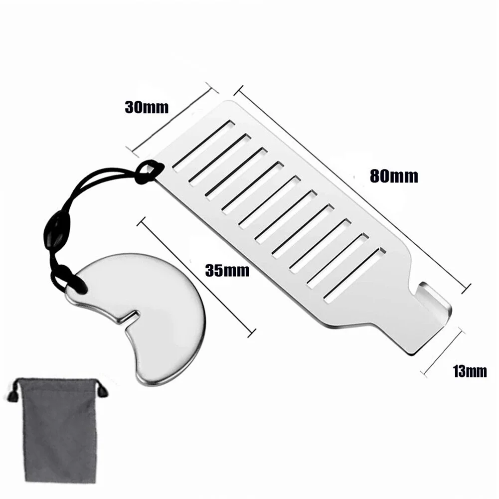 Door blocker safety anti-theft portable 8cm stainless steel for home privacy hotel travel door lock stopper