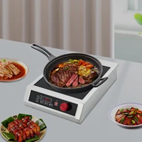 Table de cuisson à induction commerciale 3500W, puissant brûleur à induction électrique, cuisinière électrique de comptoir avec capteur numérique, corps en acier inoxydable pour bars, restaurants et chaînes de restaurants 4