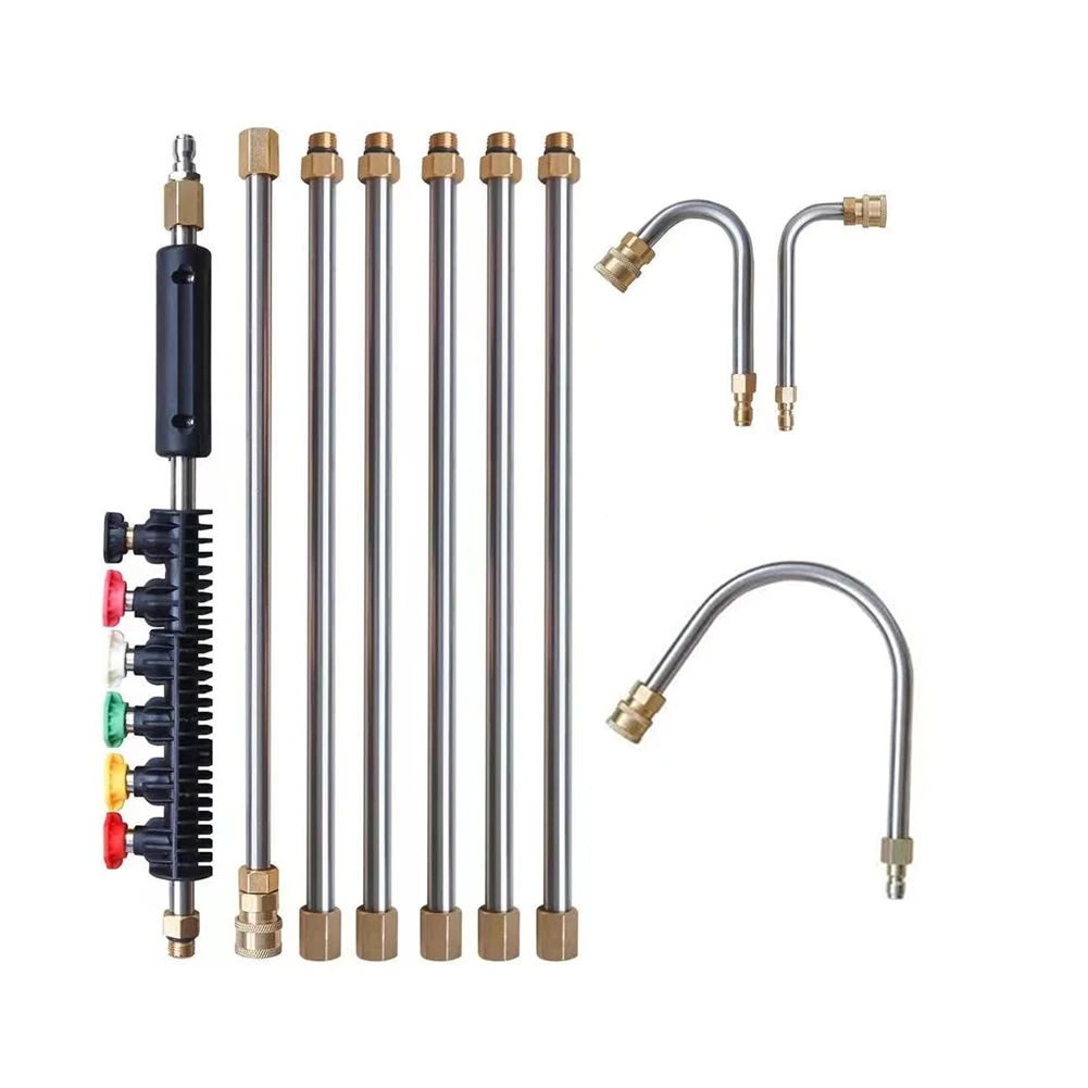 

Washer Parts Set Extension Wand Accessories Cleaner Nozzle Easy Installation High Pressure Lance Gutter Repair