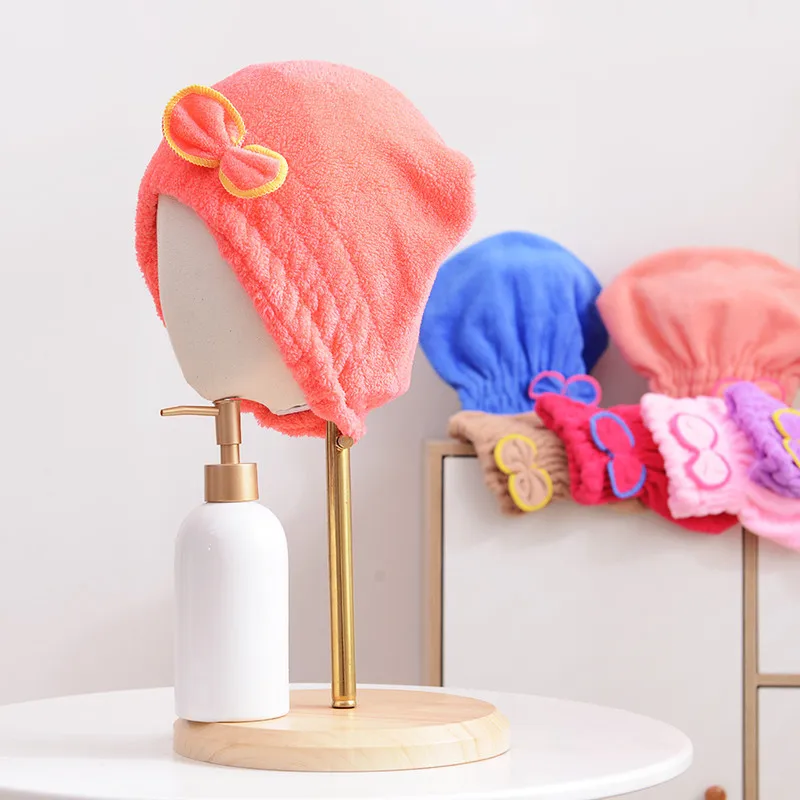 Women Hair Drying Cap Shower Microfiber Towel shower cap hair towel