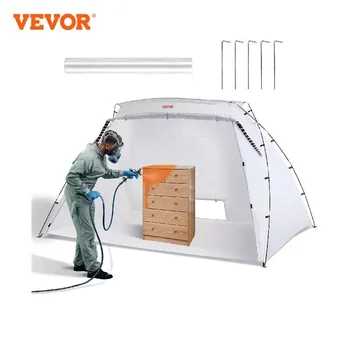 VEVOR Portable Paint Booth Shelter 7.5x5.2x5.2/10x7x6ft Foldable Spray Painting Tent for Furniture Craft Project DIY Hobby Tool 1