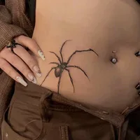 1 Sheet Spider Tattoo Sticker Waterproof and Long-lasting Temporary Tattoo 1