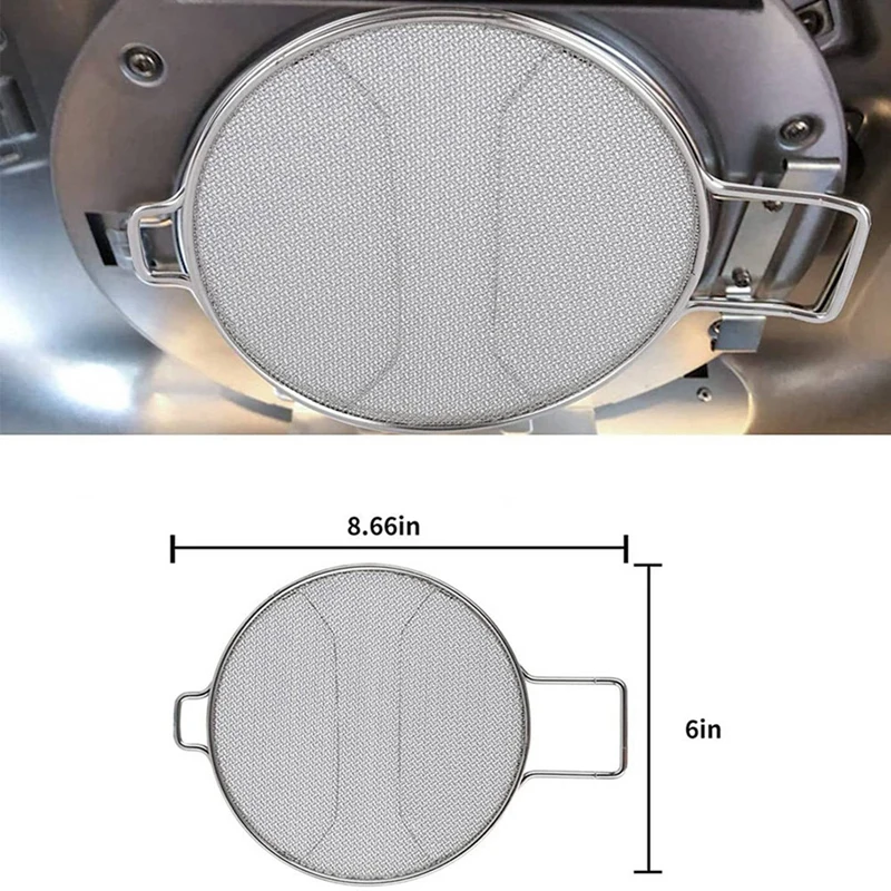 2X Stainless Steel Splatter Shield For Ninja Foodi IG600 IG601 IG651 Accessories Grill Dishwasher Safe Reusable