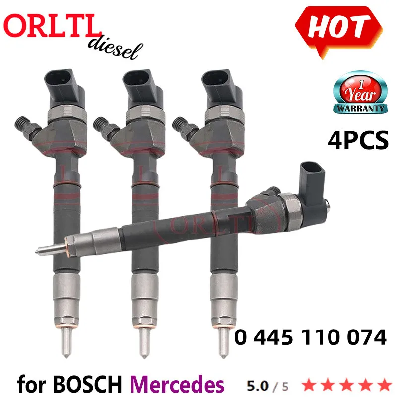 

ORLTL NEW 0445110024 Common Rail Injection Nozzle 0 445 110 024 FOR BOSCH Mercedes-Benz A6110700687 4PCS