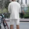 2024 Summer Casual Shorts Set Knitted Two Piece Men's Clothing V-Neck Short Sleeve T-shirt and Shorts Streetwear Knit Outfits 2