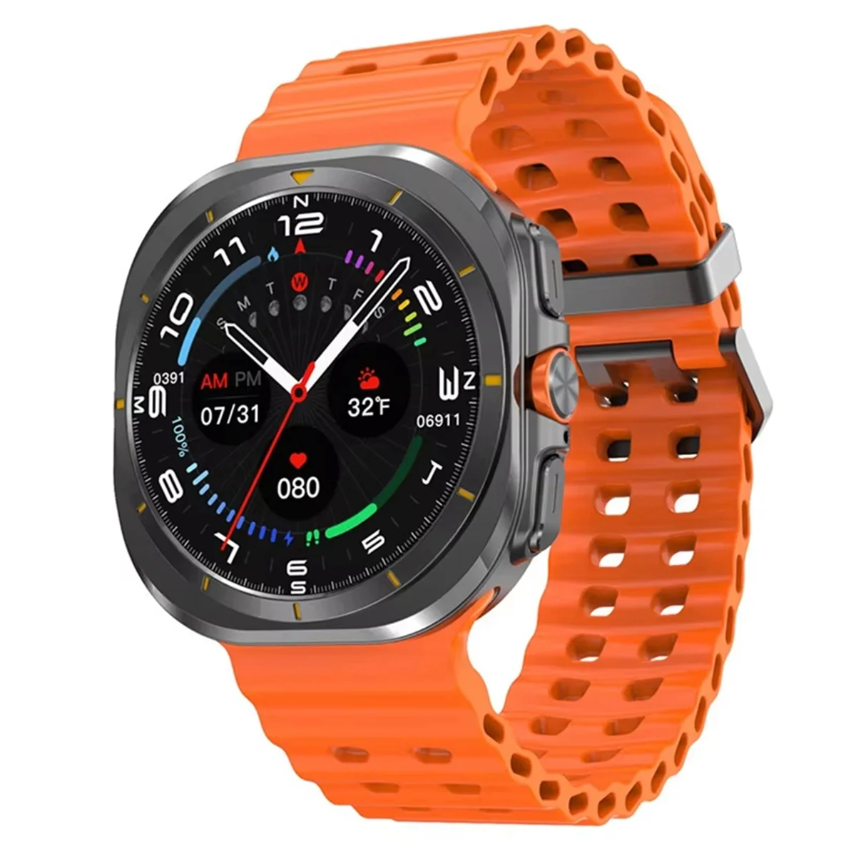 DT Watch Ultra 47mm 스마트 시계 블루투스 통화 나침반 OrangeJAS