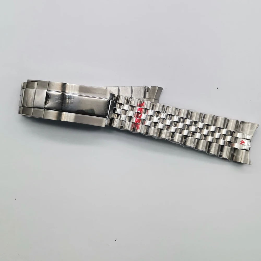 20mm Silver Nologo Jubilee Stainless Steel Bracelet 316L Watch Band Wrist Strap for SUB GMT Watch Case Mod Parts Accessories