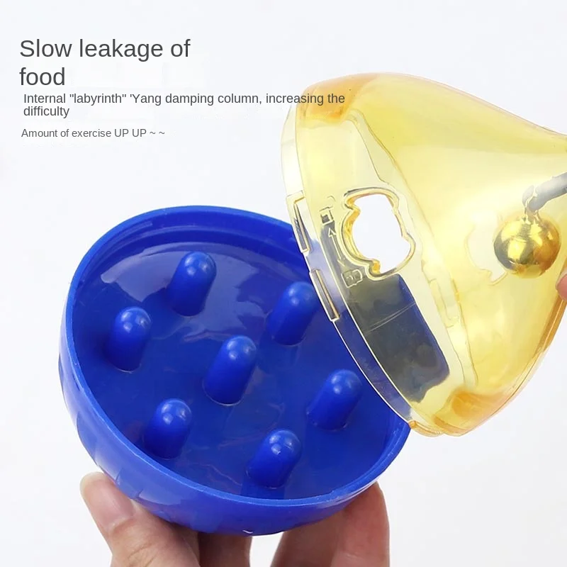 Pet Feeding Toys-Cat Fun Bowl Tumbler Feeder Puppy Kitten Shaking Leakage Food Ball Container Exercise Training
