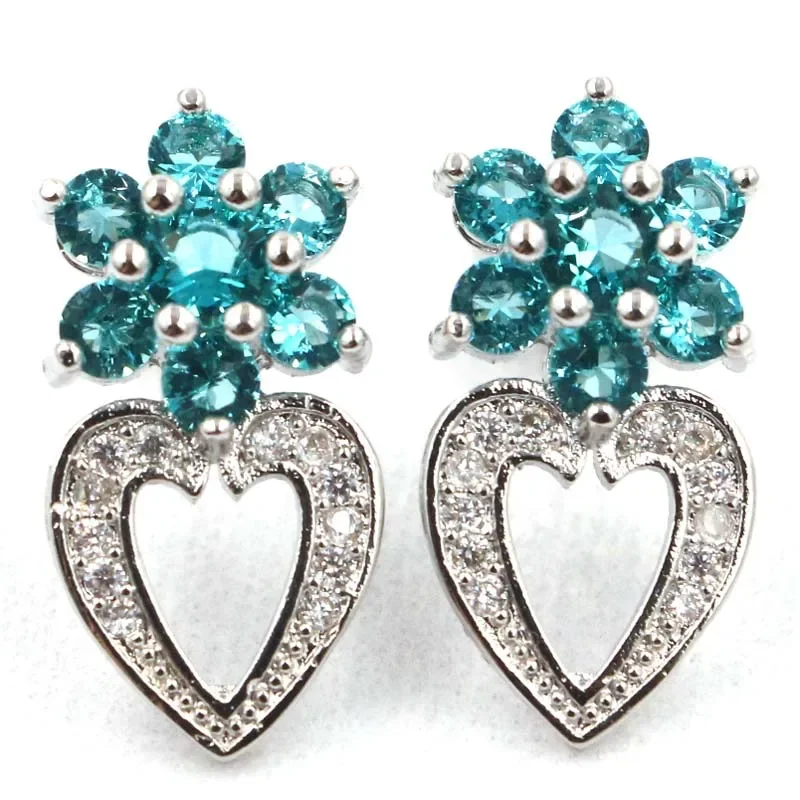 

Customized 925 SOLID STERLING SILVER Earrings Stunning Aquamarine Pink Kunzite Smoky Topaz Swiss Blue Topaz CZ Woman's Party