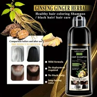 Shampoing 3 en 1 à base de plantes naturelles, 200ml, noir, marron foncé, couverture grise, nourrissant en profondeur, crème de coloration rapide pour femmes et hommes 2