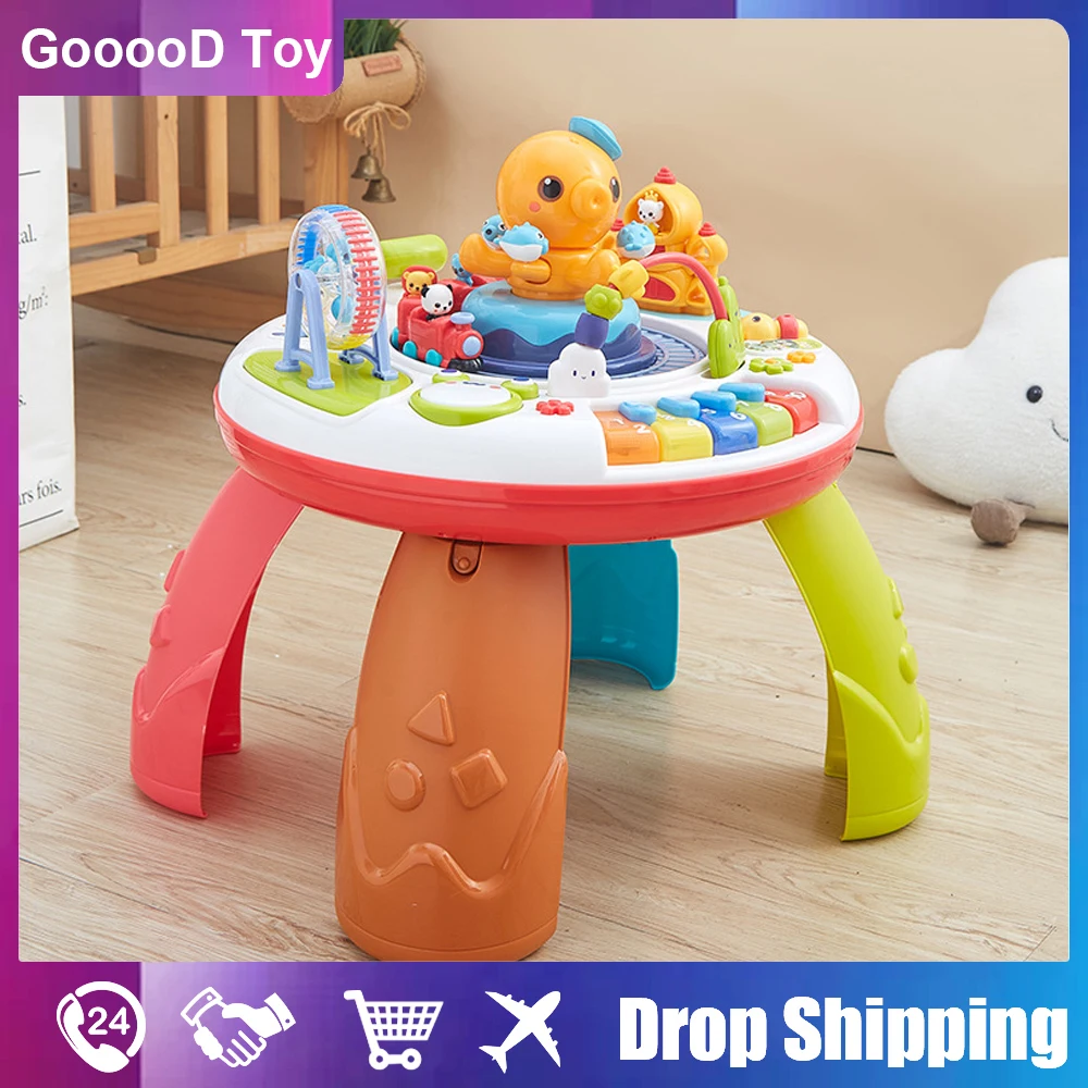 

Early Educational Study Baby Toy Table Montessori English Dialogue Music Game Infants Musical Instrument Learning Table toy