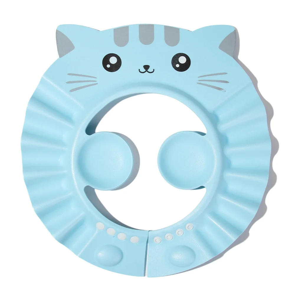 1 gorro ajustable para ducha de bebé, gorro para champú para niños, protector de cabello, visera de baño, impermeable, protección para los ojos y las orejas para bebés._voghion.com