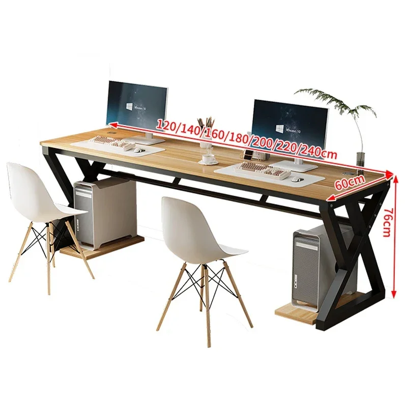 Modern Double Study Table Home Office Simple Computer Desk Light Luxury Nordic Desktop Bedroom Gaming Table Long Workbench X