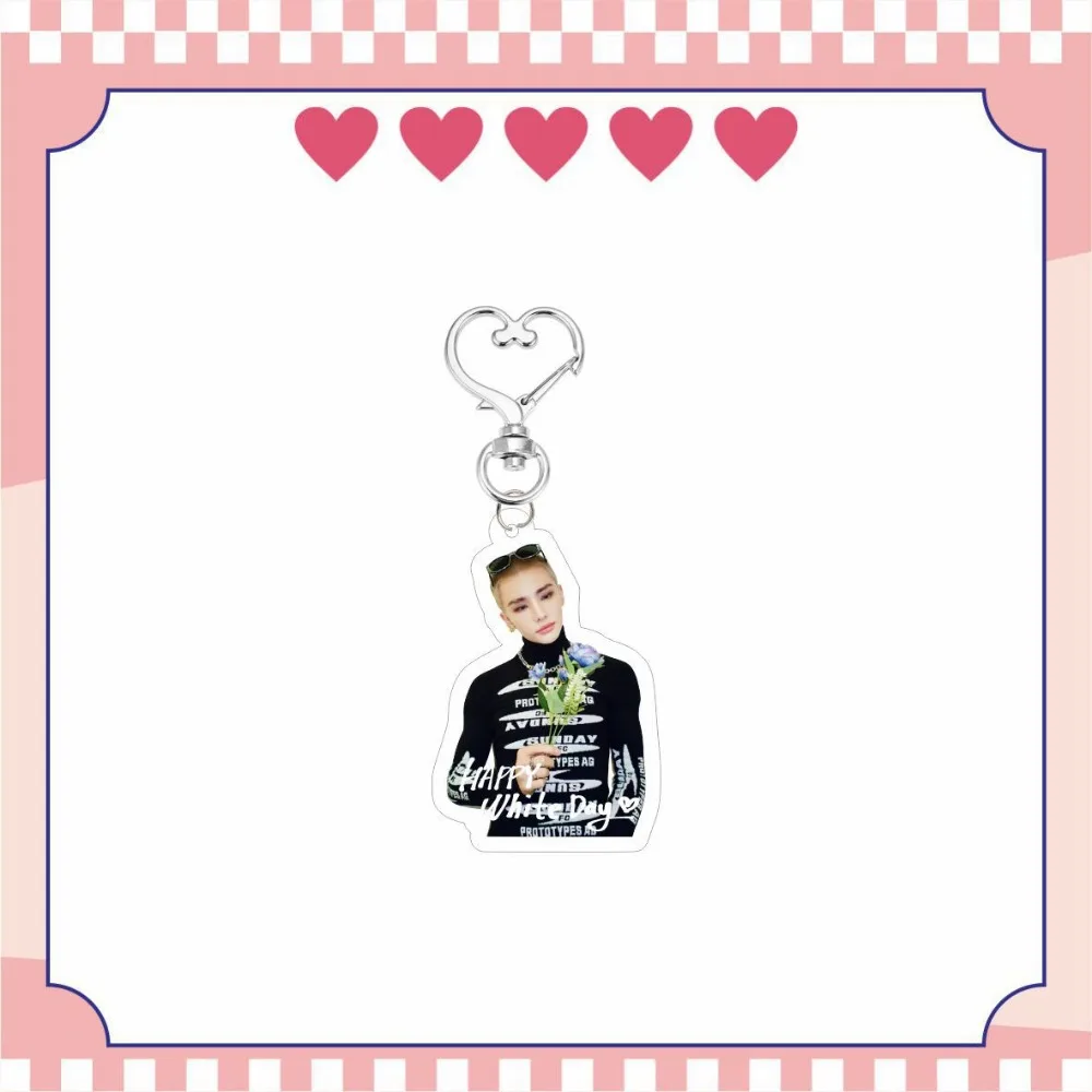 Kpop Felix Hyunjin Valentine's Day Keyrings Seungmin Han Changbin Lee Know New Acrylic Double-sided Keychain Bag Pendant Gift 5
