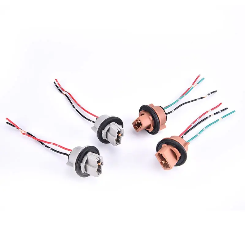T20 7440 7443 LED Bulb Holder LED Socket Adapter Connector Parking Side Light Lamp Wiring Harness Adaptor Socket 2Pcs led lamp bulb base light holder lamp holder light bulb socket socket connector plug adapter