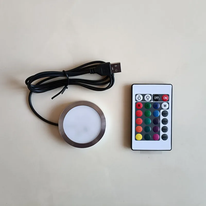 LED Spotlight USB 5V 3W RGB Surface Installation 5v Controller Simple Ceiling Wine Cabinet Ultra Thin 8mm Downlight