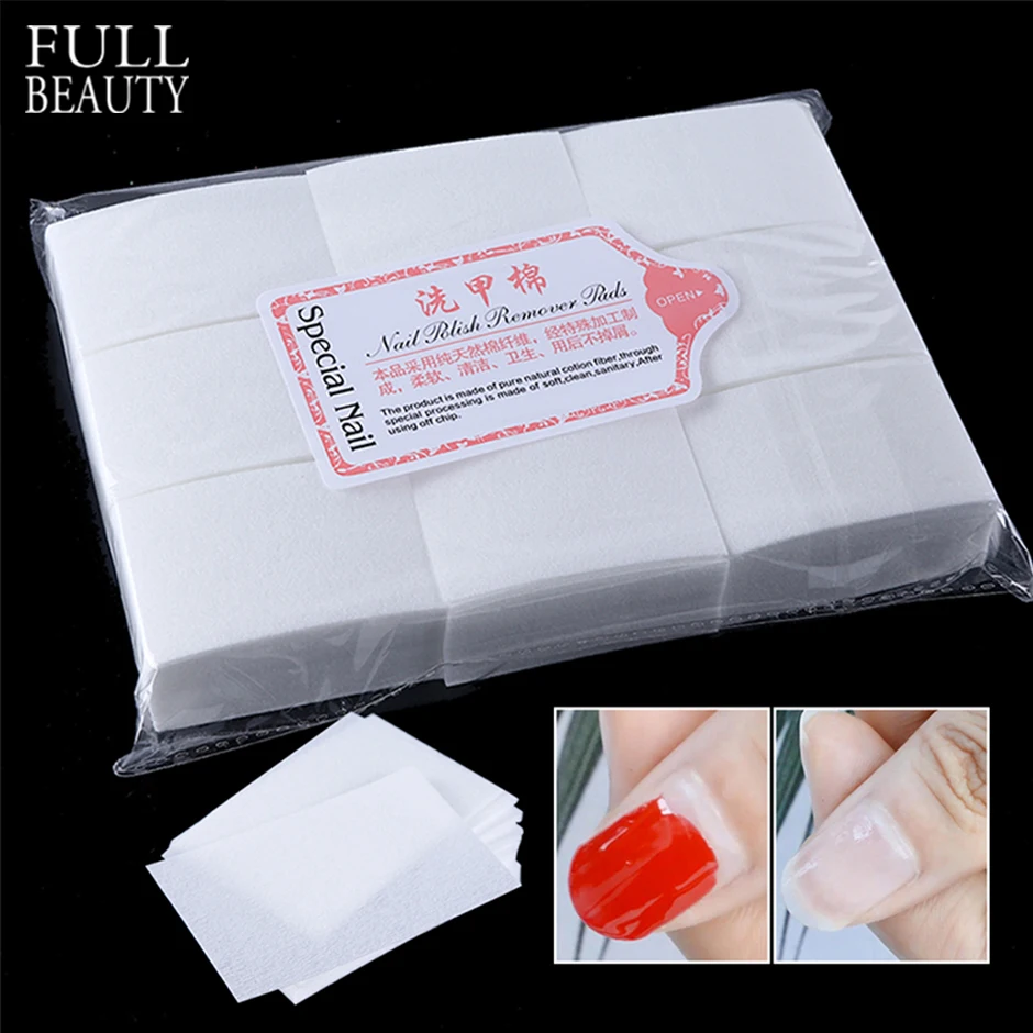 Nail Polish Remover 1 pack Gel Polish Remover Pad Nail Wipes Cleaning Lint Free Paper Pad Soak off Remover Manicure Cotton Napkins Wrap Tool CH957-1