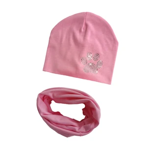 Детская шапка с алмазной вышивкой «Щенячий патруль», хлопковая шапочка для мальчиков и девочек, шапка с воротником и шарфом