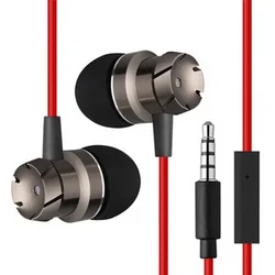 Ultra Bass Wired In - Ear Earphones with Mic - Enhanced Sound for Music, Gaming, and Calls (Red)