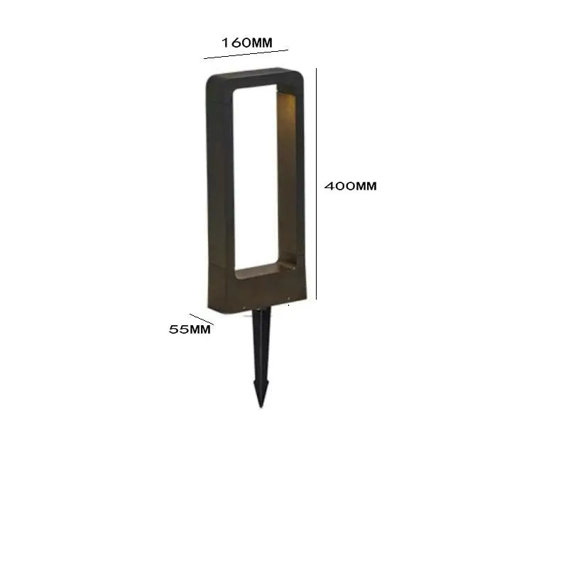 Outdoor Waterproof IP68 15W LED Lawn Lamp Exterior Bollard Floor Garden Light Path Courtyard Road Lighting