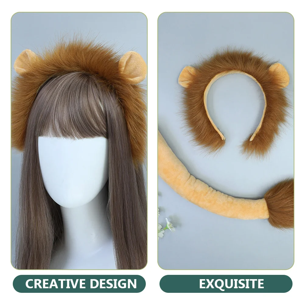 Lion Headband Comfortable Animal Ears Costume Accessory Stage Prop Party Supplies Photography Gadgets Teen Accessories