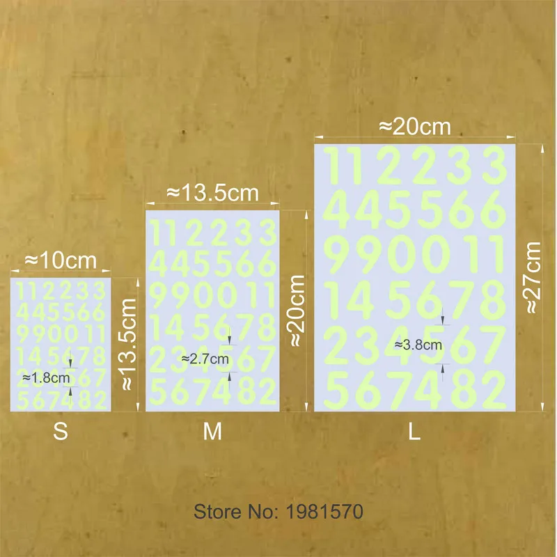 Decorative Stickers Number Alphabet Letter Luminous Wall Switch Laptop Furniture Motorcycle Car Scrapbooking Diary