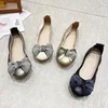 Womens Foldable Soft Round Toe Ballet Flats Butterfly Knot Sweet Comfortable Slip on Flat Ballerinas Shoes Woman PU Leather 5