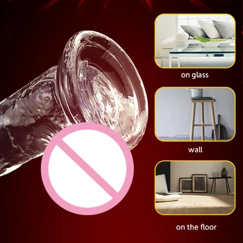 bicolor big dildos Bendable Translucent Soft Jelly Big Dildo Realistic Fake Dick Penis 18 sex toys for woman manual control UYO 5