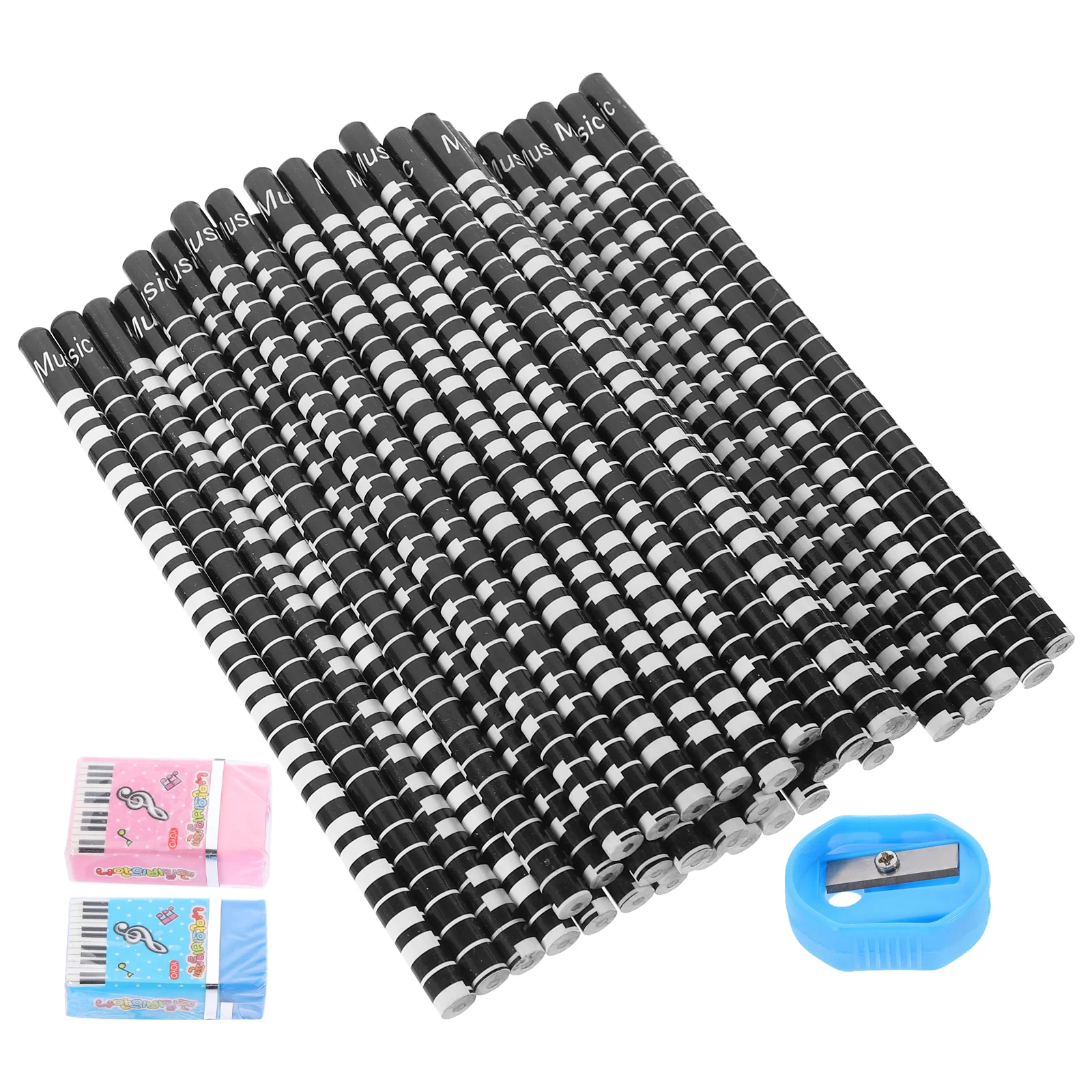 

36 Pcs Primary School Students Piano Music Pencil Prize Gift Musical Instrument Pieces (black) Treble Clef Kids