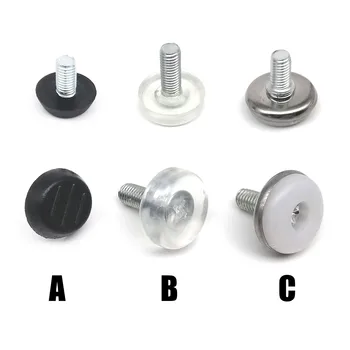 4 pezzi nero trasparente ferro trasparente mobili in plastica tavolo sedia divano gamba piedi livellatore regolabile scorrimento slide pad M6 M8 vite in 1