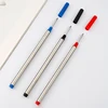 New11.4cm Threaded Rotary Metal Pen Refills 0.7mm Blue Black Red Ballpoint Pen Rod School Office Writing Stationery Supplies 3