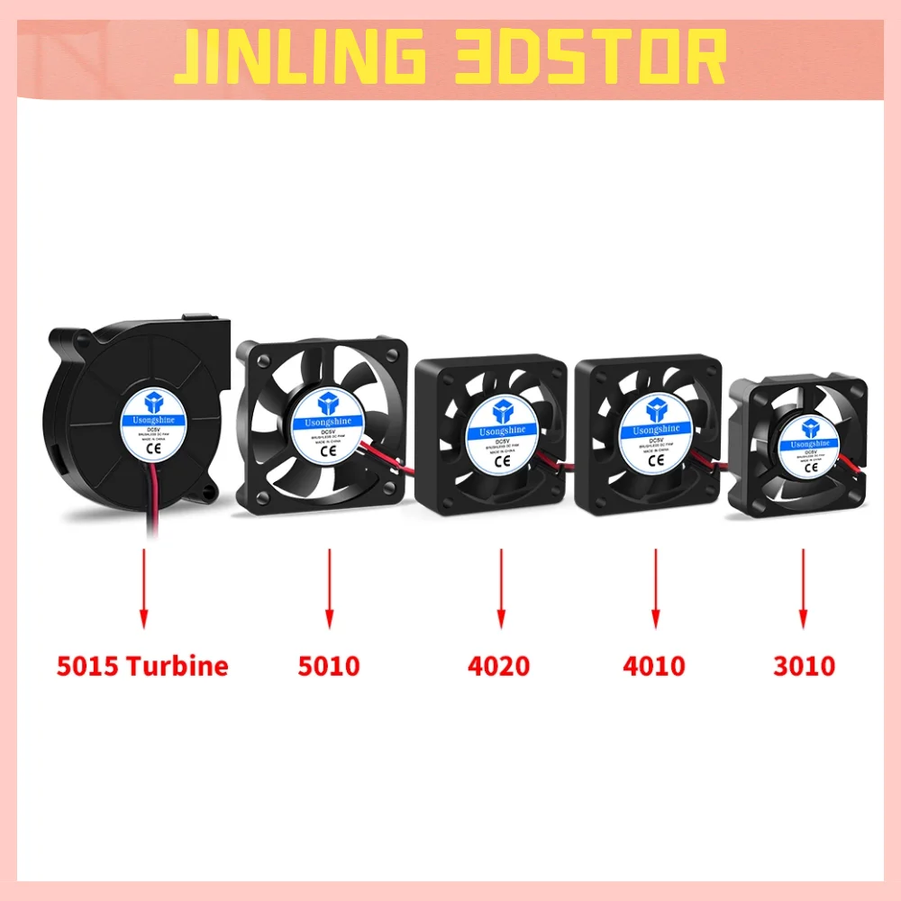 4 stuks Koelventilator Warmteafvoer met Olie As Fan 3D Printer Accessoires 4020 24V goede warmteafvoer