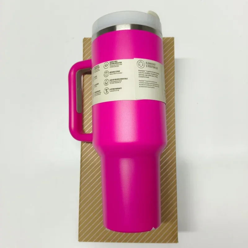 thumbnail image 1 of 2025 Handle Straw Lid Stainless Steel 30oz/40oz Vacuum Insulated Car Mug Double Wall Thermal Iced Travel Cup, 1 of 5