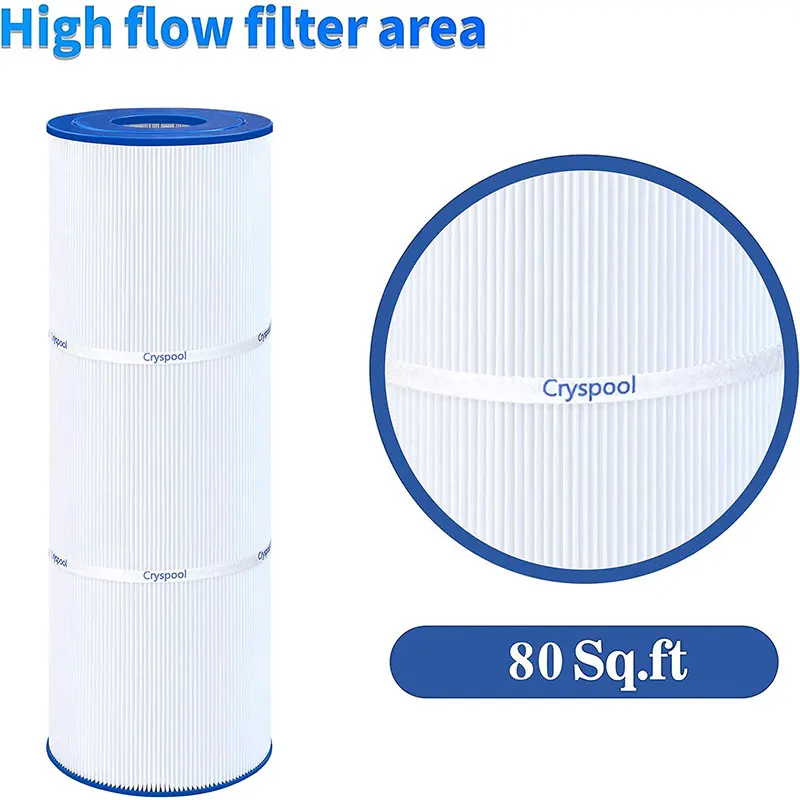 Pool Filter Cartridge 4 Pack Cryspool Compatible with Clean & Clear Plus 320, PCC80-PAK4, R173573, CCP320, C-7470