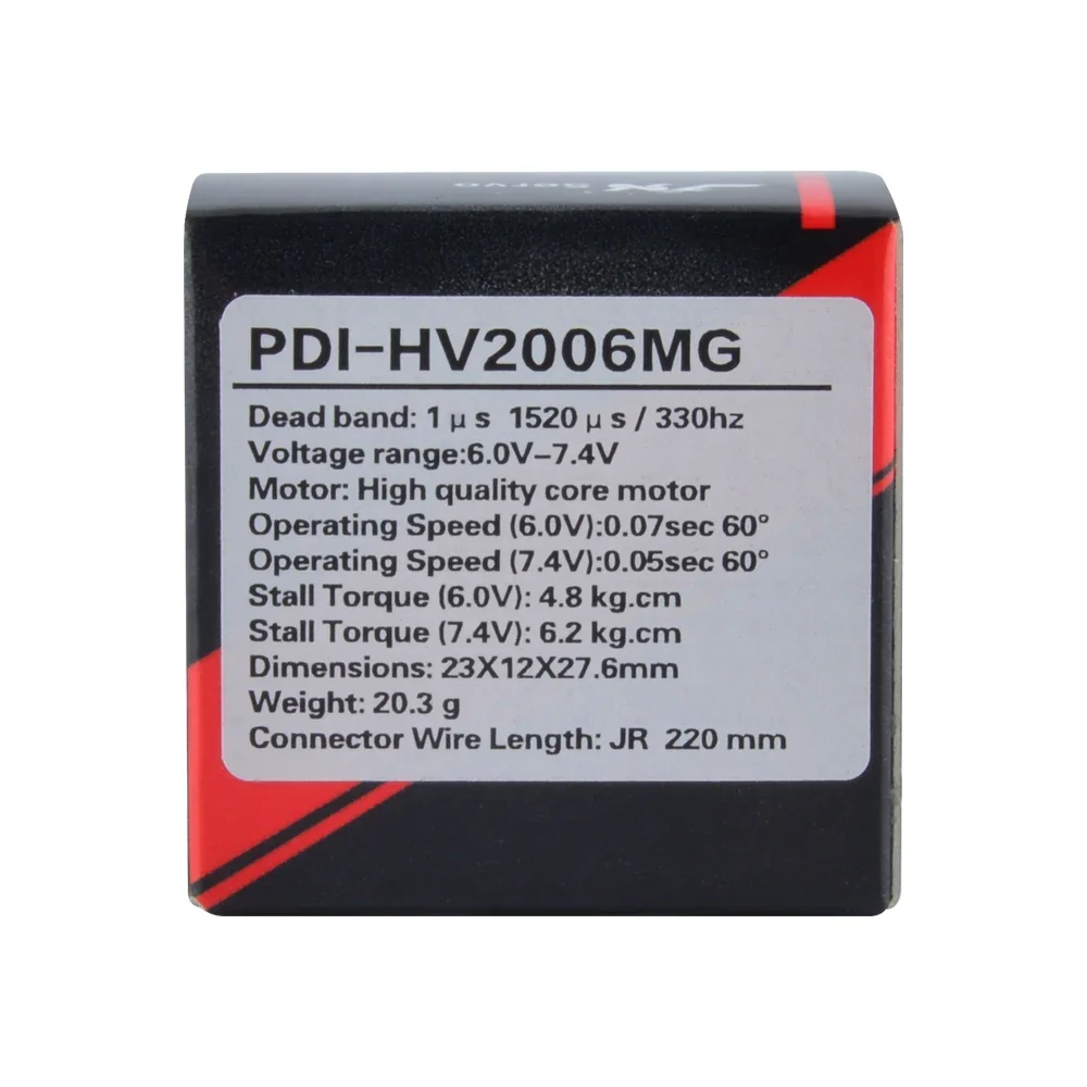 Sb7b1d5f541b548d5b6aa4cc86ea5e0e0X JX 신형 서보 PDI HV2006MG 6.2kg 메탈 기어 풀 CNC 코어리스 HV 디지털 서보 RC 글라이더 500 클래스 헬리 테일 및 스와시 플레이트용